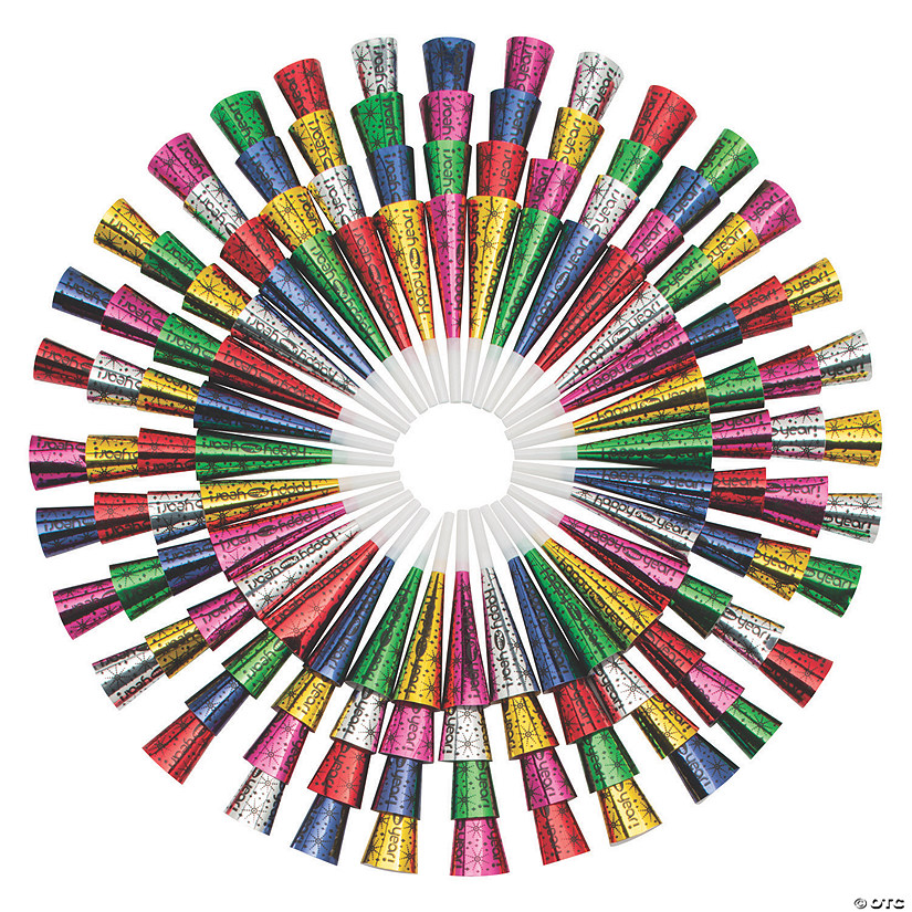 Bulk  144 Pc. Bright New Year&amp;#8217;s Horns Image