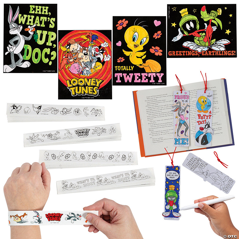 Bulk 144 Pc. Color Your Own Looney Tunes&#8482; Activity Kit Image