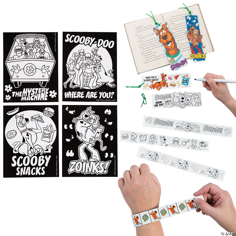 Bulk 144 Pc. Color Your Own Scooby-Doo!&#8482; Craft Kit Activities Image
