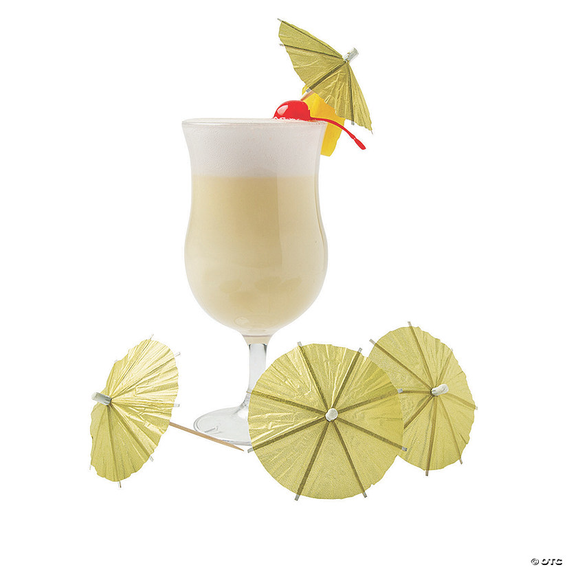 Bulk  144 Pc. Gold Cocktail Umbrella Picks Image