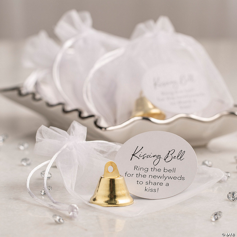 Bulk 144 Pc. Gold Wedding Bell Favor Kit for 48 Image