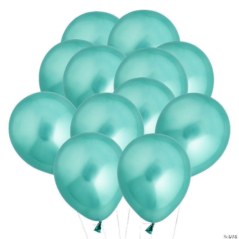 Bulk  144 Pc. Green Chrome 5" Latex Balloons Image