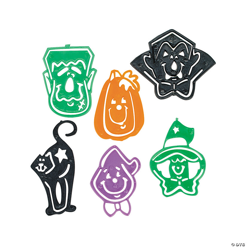 Bulk 144 Pc. Halloween Character Stencil Bookmarks Image