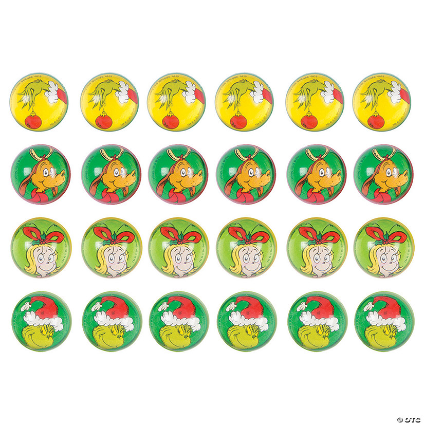 Bulk 144 Pc. Mini Dr. Seuss&#8482; The Grinch Bouncy Balls Image
