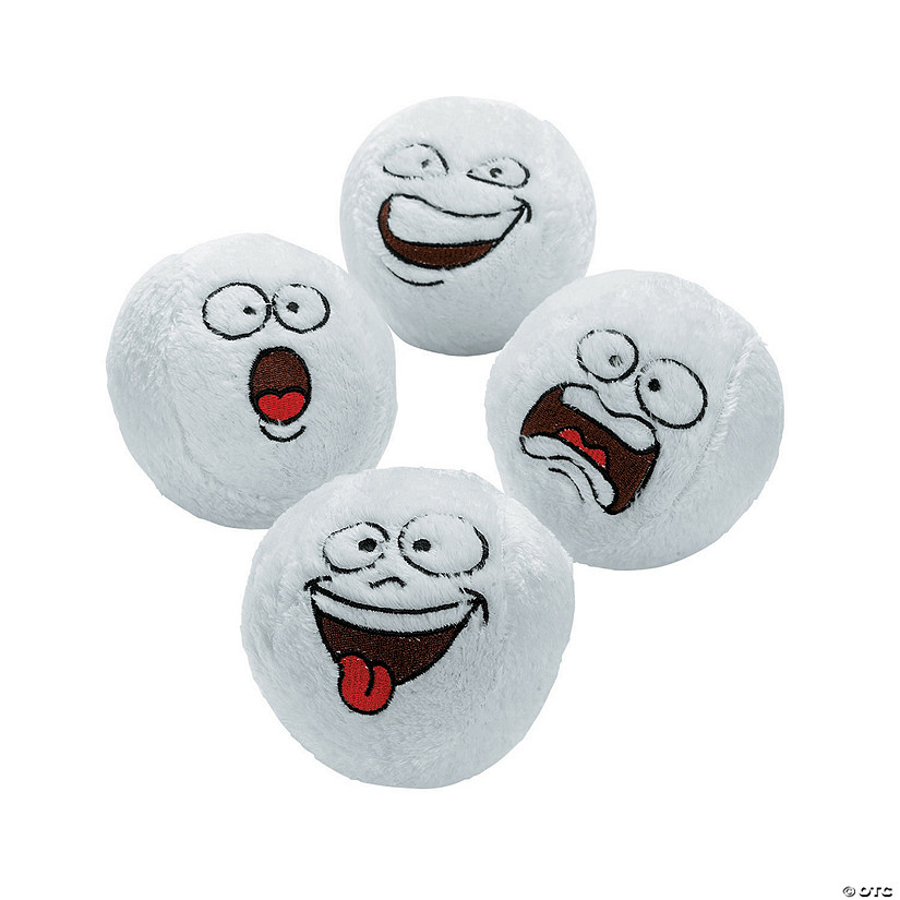 Bulk 144 Pc. Mini Funny Face Stuffed Snowballs Image