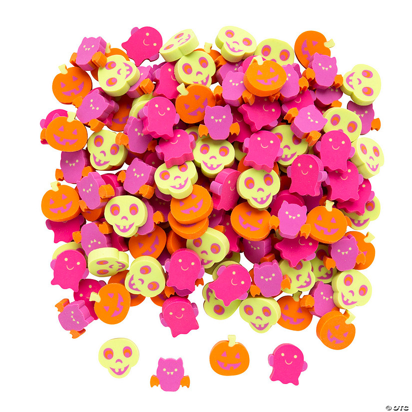 Bulk 144 Pc. Mini Halloween Erasers Image