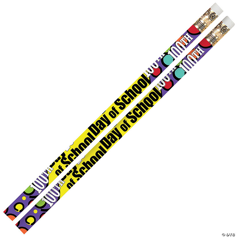 Bulk 144 Pc. Musgrave Pencil Company 100th Day of School Motivational Pencils Image