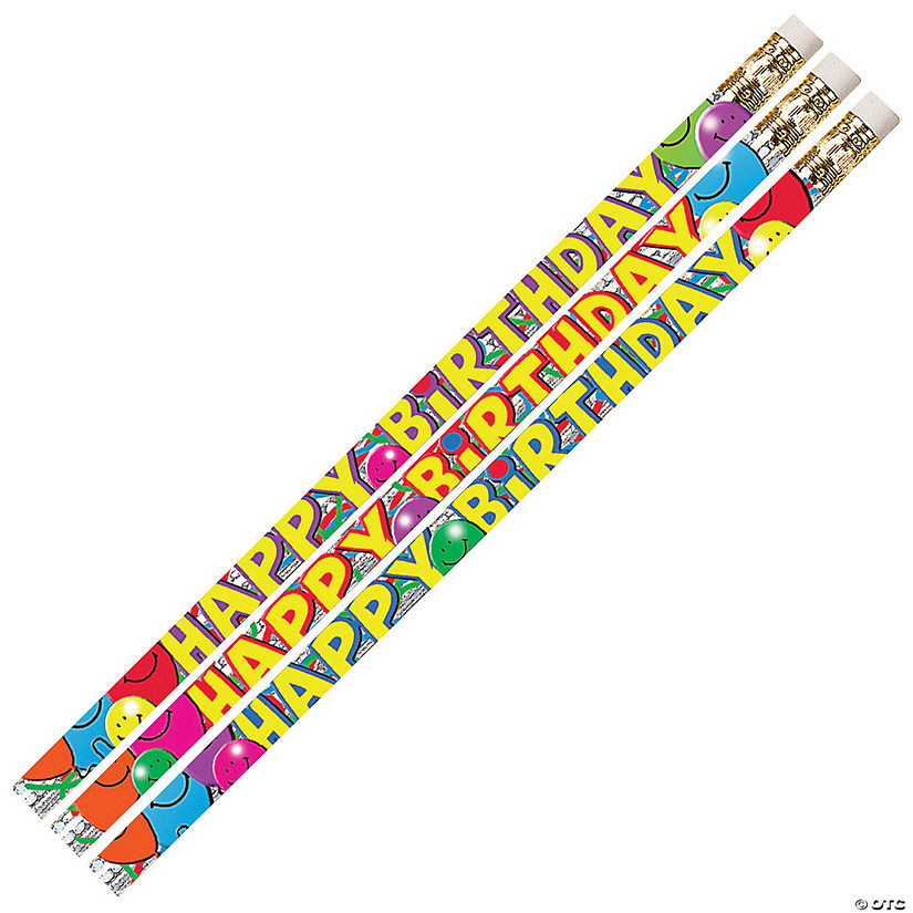 Bulk 144 Pc. Musgrave Pencil Company Birthday Bash Motivational/Fun Pencils Image