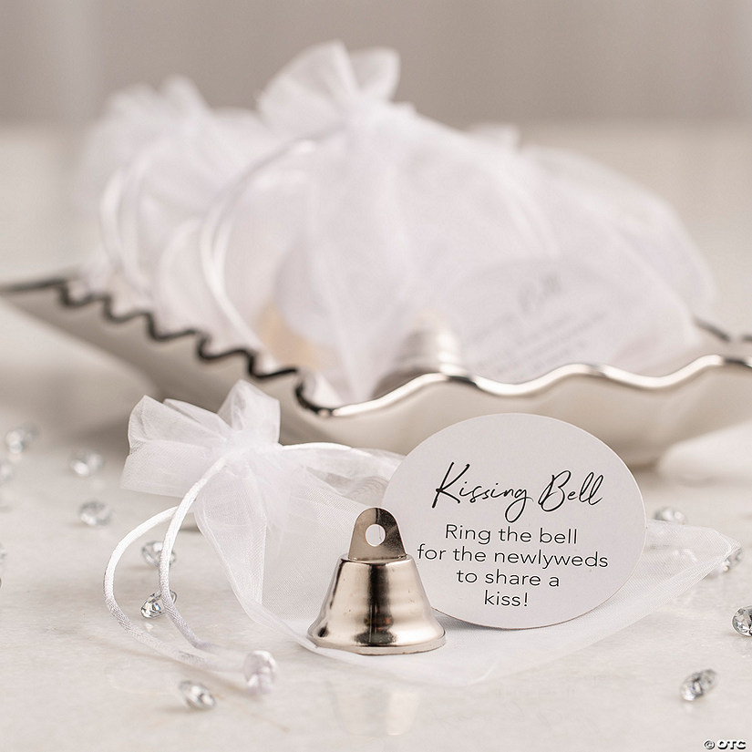 Bulk 144 Pc. Silver Wedding Bell Favor Kit for 48 Image