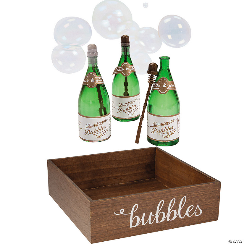 Bulk 145 Pc. Mini Champagne Bubble Bottle Wedding Send-Off Kit Image