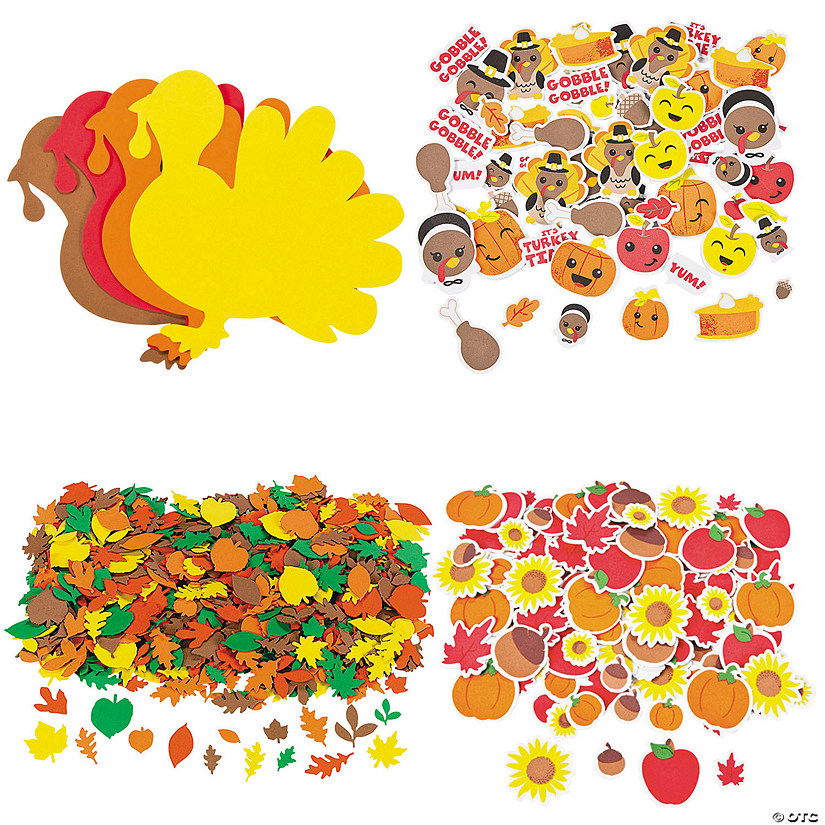 Bulk 1524 Pc. Fall Foam Craft Supplies Kit Image
