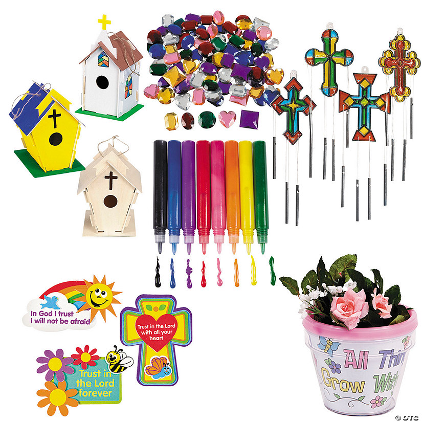 Bulk 156 Pc. Spring Religious Craft Boredom Buster Kit Image