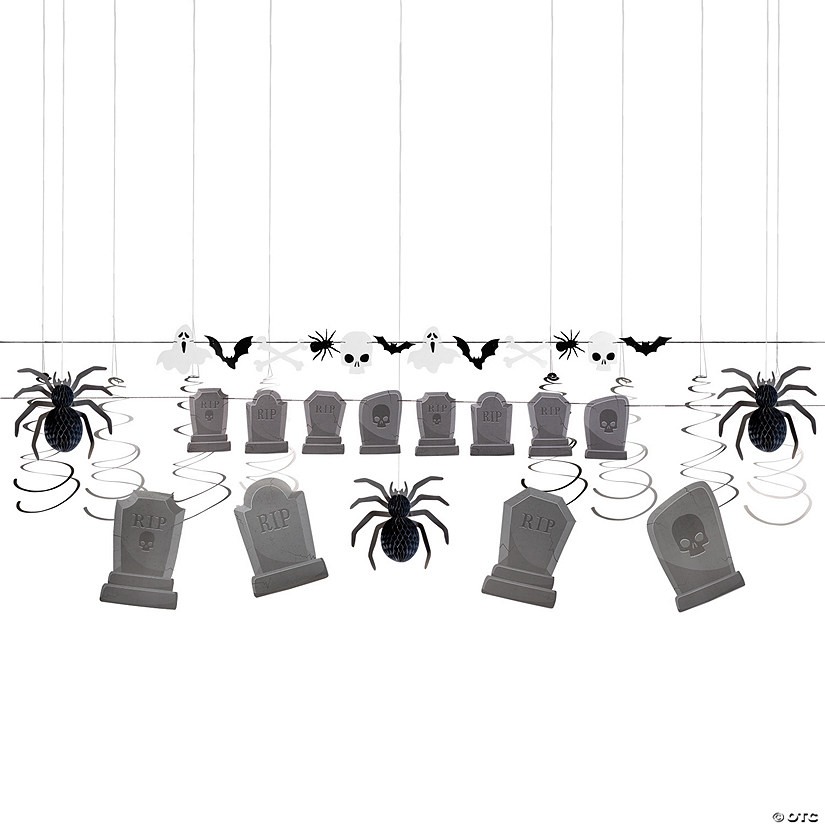 Bulk 17 Pc. Halloween Party Graveyard Decorating Kit Image