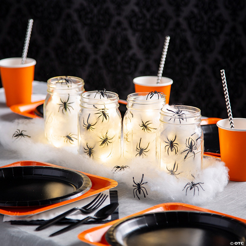 Bulk 180 Pc. Spider Jar Halloween Centerpiece Kit Image