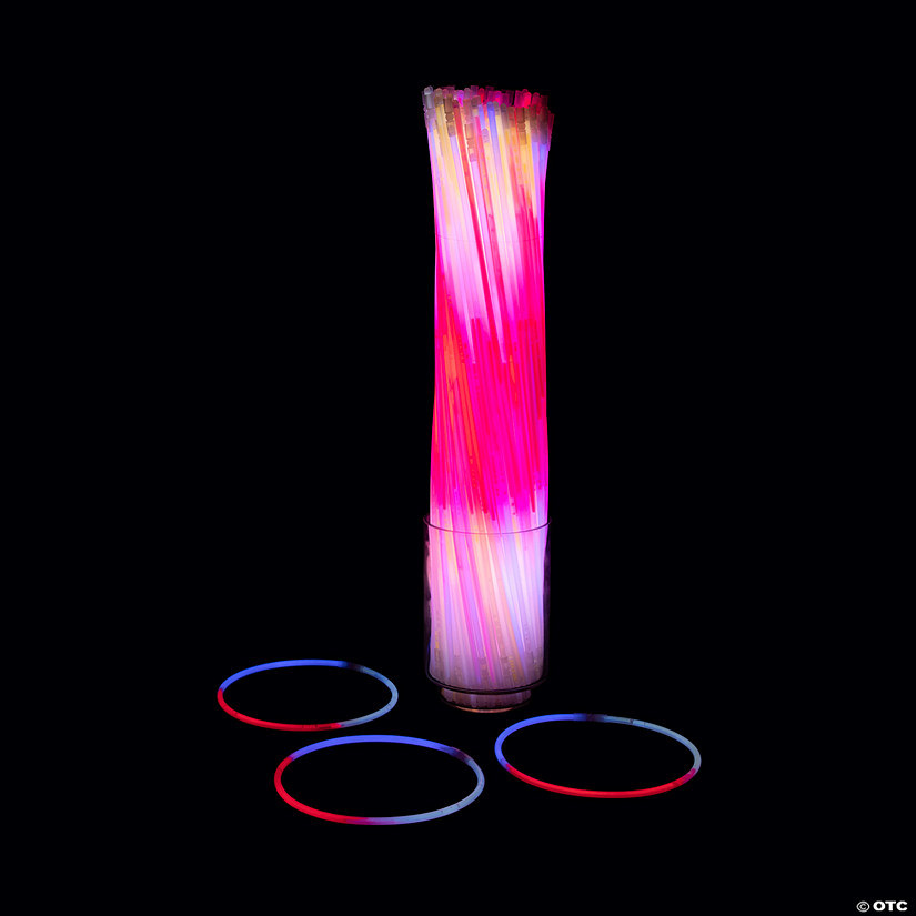 Bulk 200 Pc. Patriotic Glow Tri-Color Necklaces Image