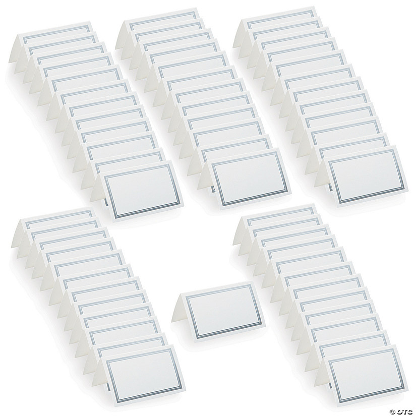 Bulk 200 Pc. Silver Trim Place Cards