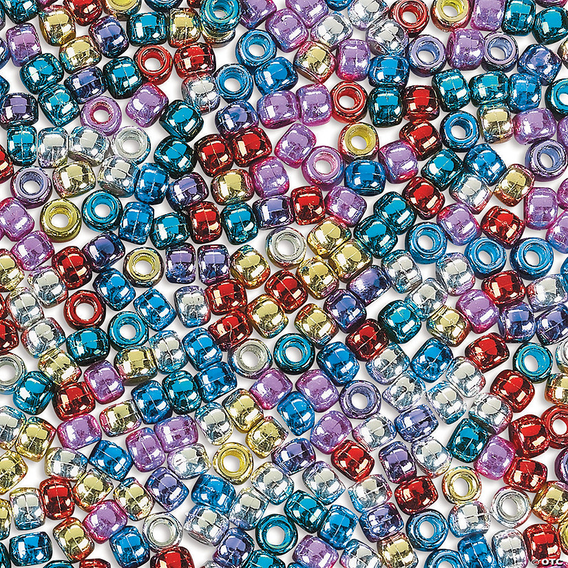 Bulk 2000 Pc. 6mm 1 lb. of Shiny Pony Beads Image