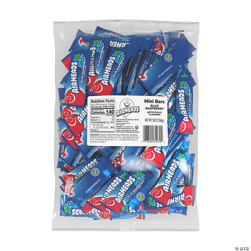 Bulk 208 Pc. AirHeads<sup>&#174;</sup> Mini Blue Raspberry Chewy Candy Image