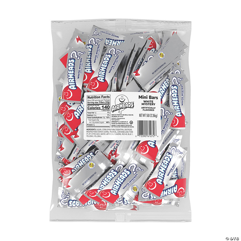 Bulk 208 Pc. AirHeads<sup>&#174;</sup> White Mystery Flavor Mini Bars Chewy Candy Image