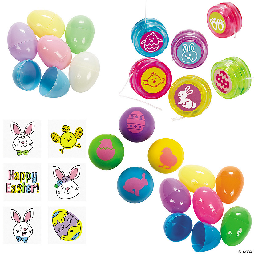Bulk 216 Pc. Value Easter Egg & Egg Filler Kit for 48 Image
