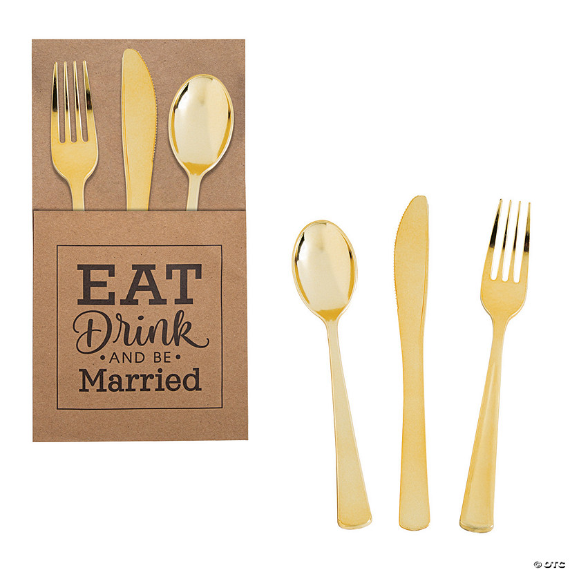Bulk  218 Pc. Gold Cutlery Sets &amp; Holders Image