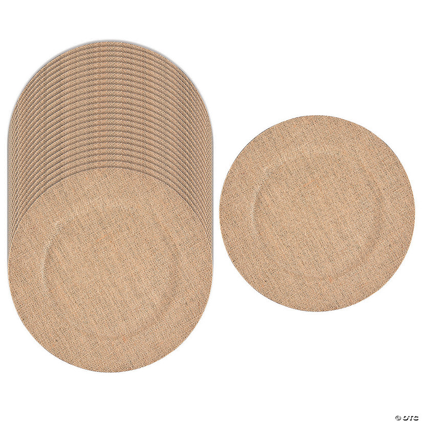 Bulk 24 Pc. Burlap Wedding Chargers Oriental Trading