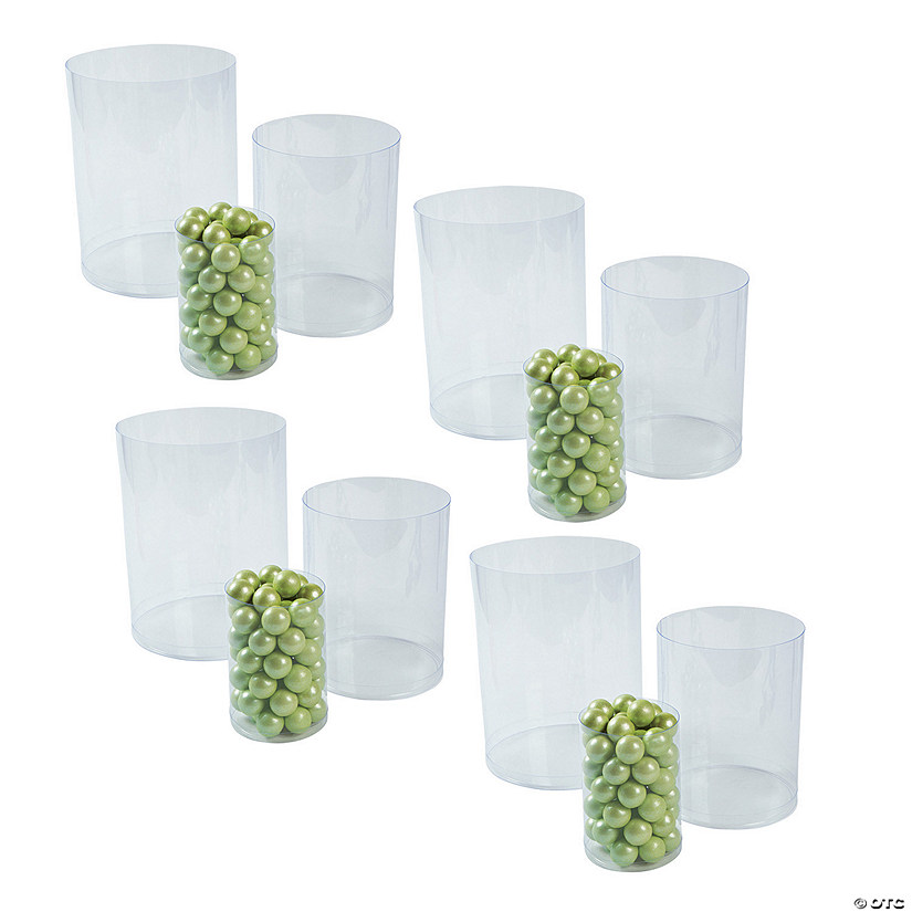 Bulk 24 Pc. Clear Candy Buffet Cylinders Image
