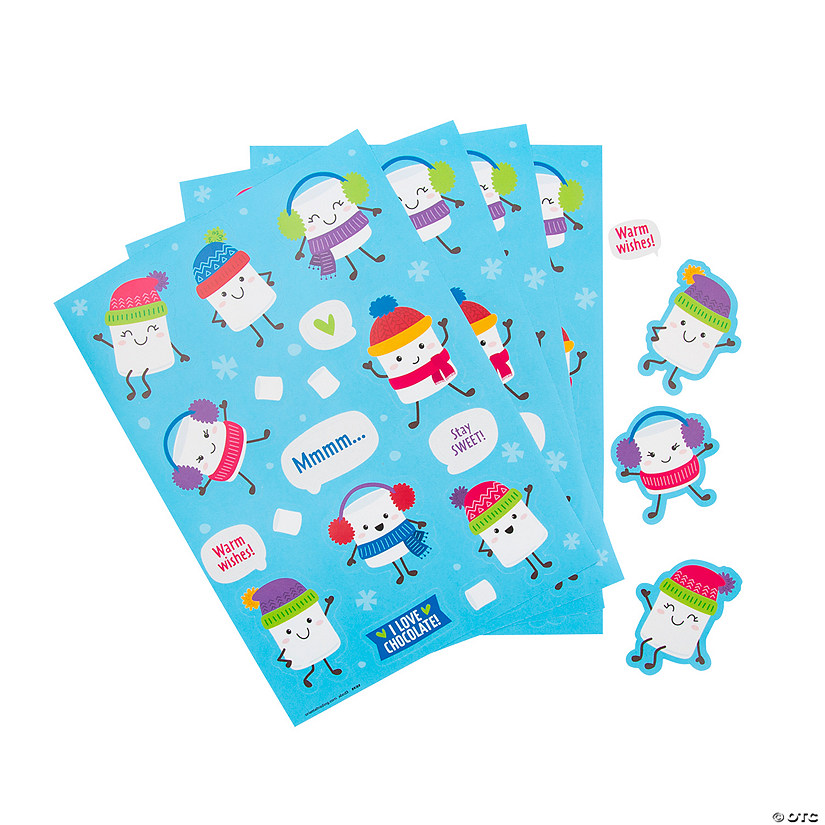 Bulk 24 Pc. Marshmallow Sticker Sheets Image