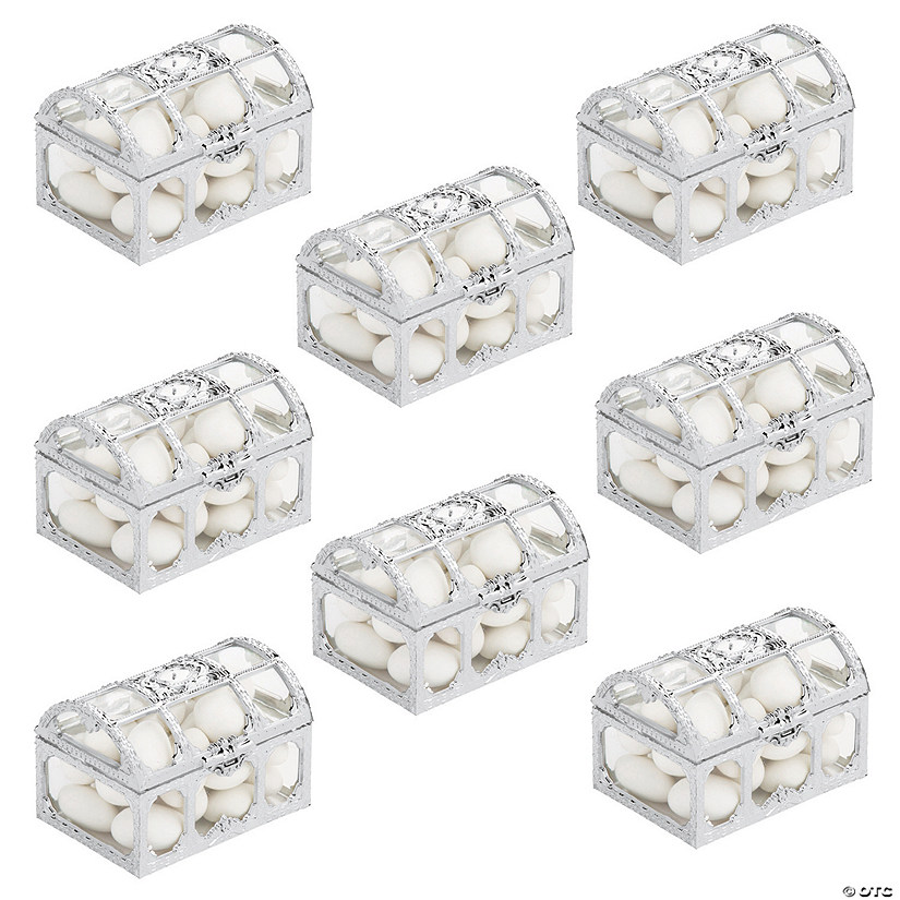 Bulk 24 Pc. Silver & Clear Trunk Favor Containers Image