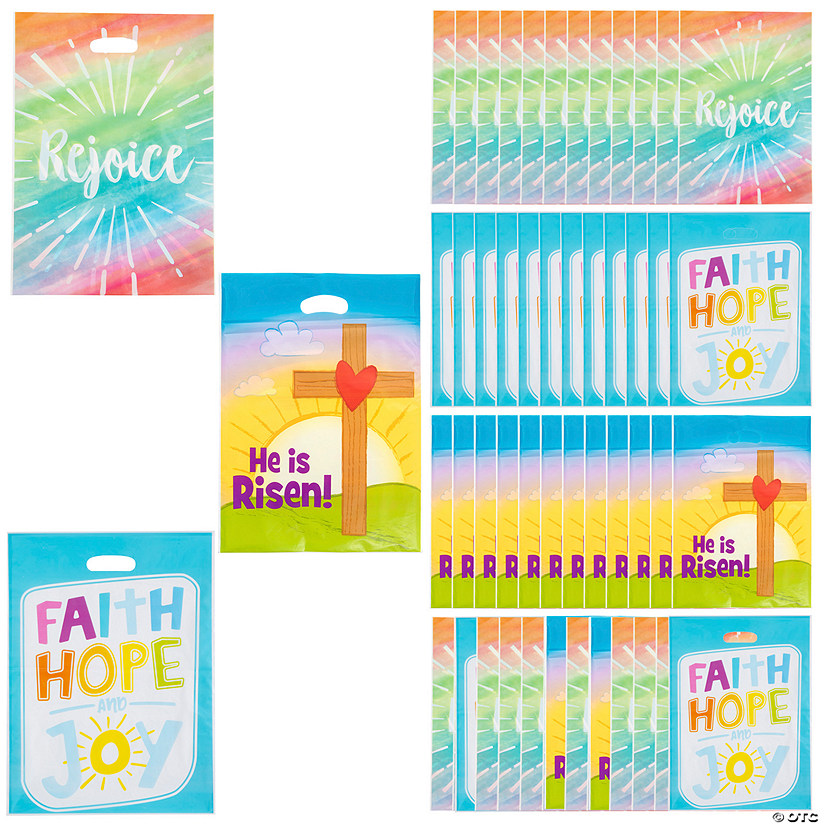 Bulk 250 Pc. Large Religious Easter Plastic Goody Bag Assortment Image