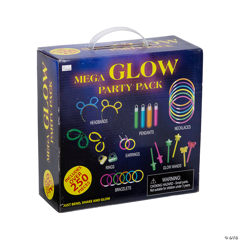 Bulk 250 Pc. Plastic Glow Sticks & Accessories Party Pack Image
