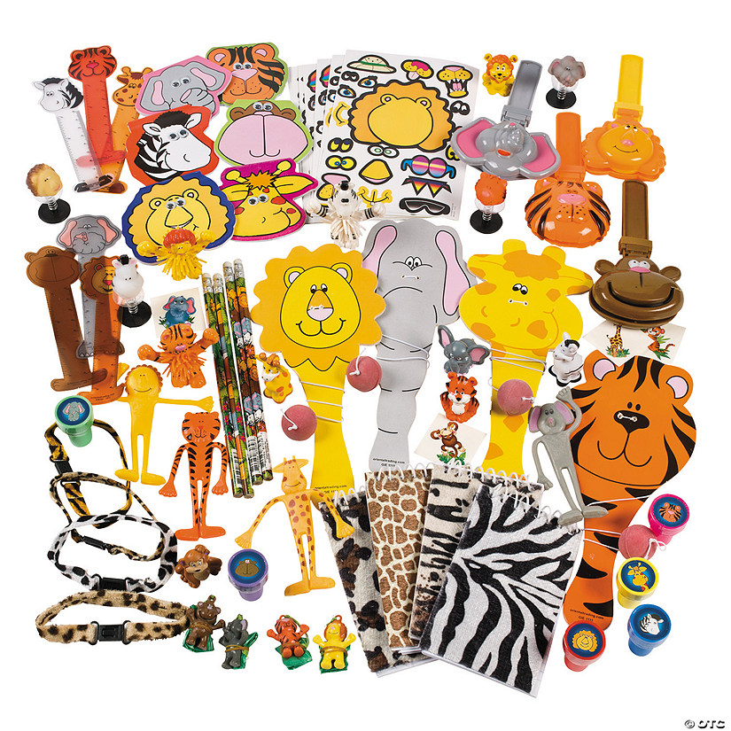 Bulk 250 Pc. Zoo Animal Toys, Games and Activities Assortment Image