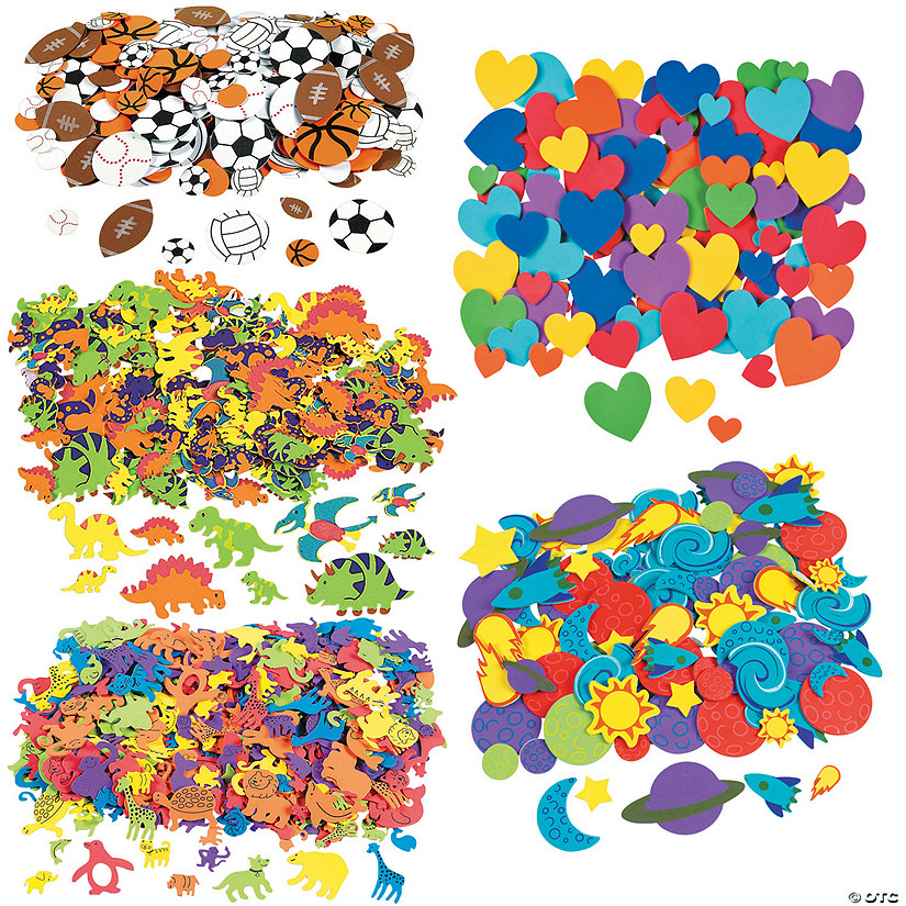 Bulk 2500 Pc. Self-Adhesive Foam Shapes Assortment Image