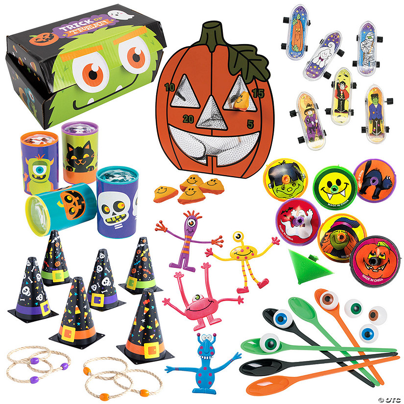 Bulk 267 Pc. Trunk-or-Treat Deluxe Halloween Games & Prizes Kit Image