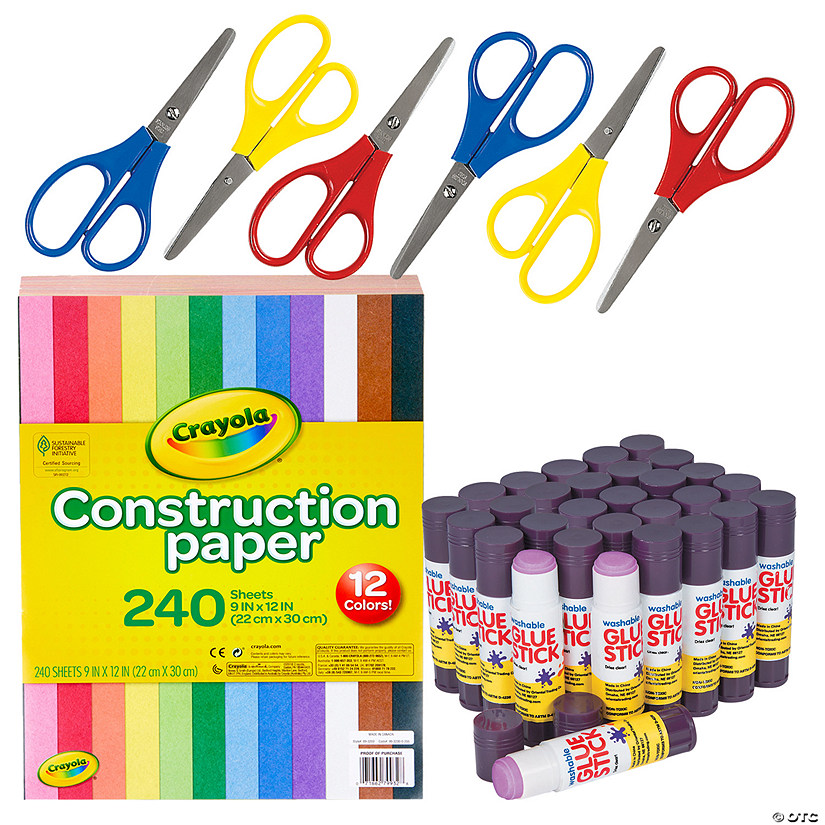 Bulk 294 Pc. Colorful Construction Paper Classroom Kit Image