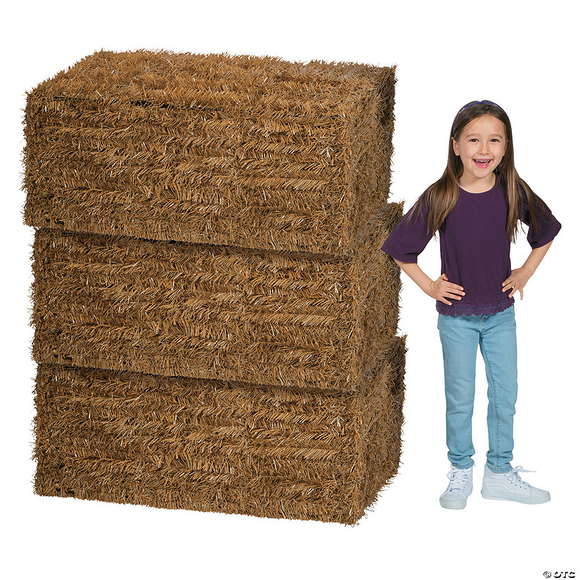 Bulk 3 Pc. Collapsible Faux Hay Bales