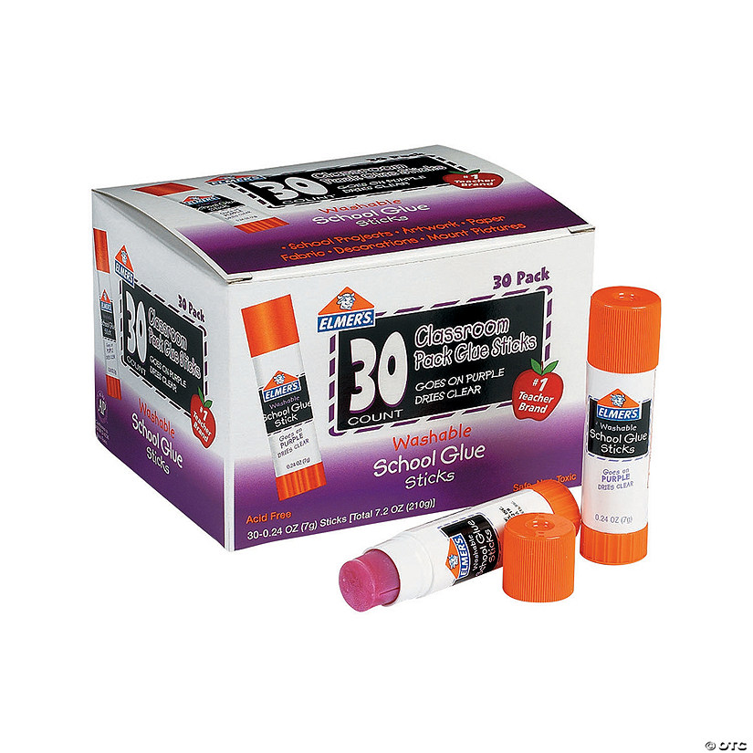 Bulk 60 Pc. .24 oz Elmer’s® All-Purpose Washable School Glue Sticks  Classroom Pack | Oriental Trading