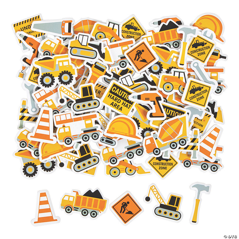 Bulk 300 Pc. Construction Self-Adhesive Shapes Image