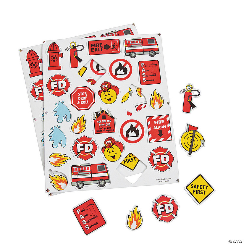 Bulk 300 Pc. Fire Safety Self-Adhesive Shapes Image
