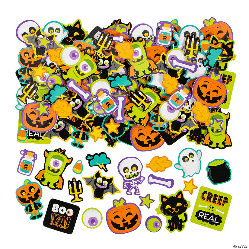 Bulk 300 Pc. Halloween Boo Ya! Self-Adhesive Shapes Image
