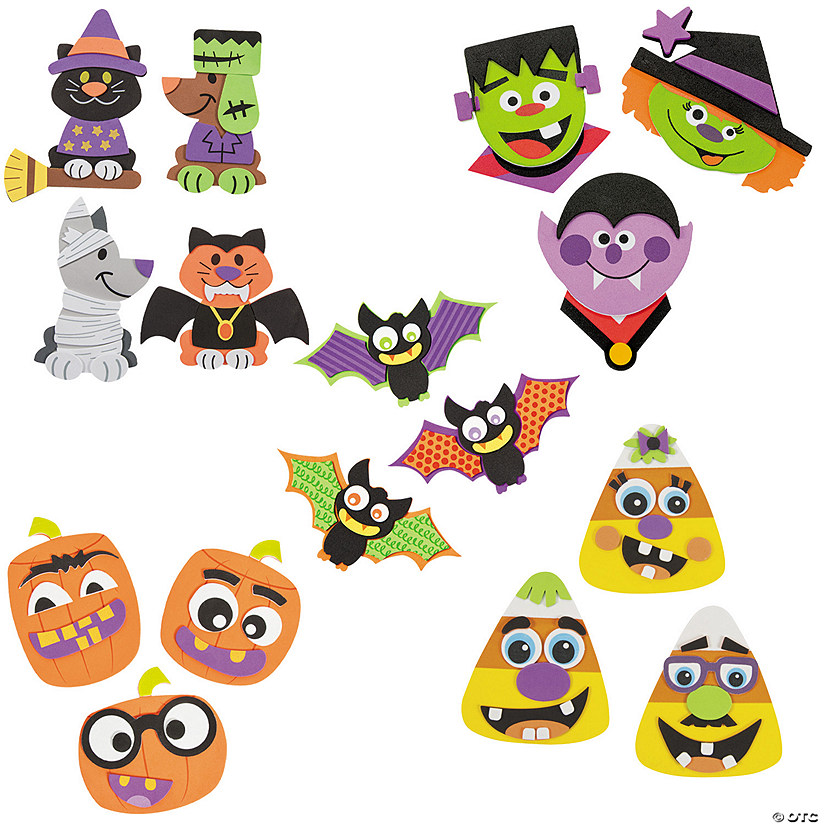 Bulk 300 Pc. Halloween Icons & Characters Magnet Craft Kit Assortment Image