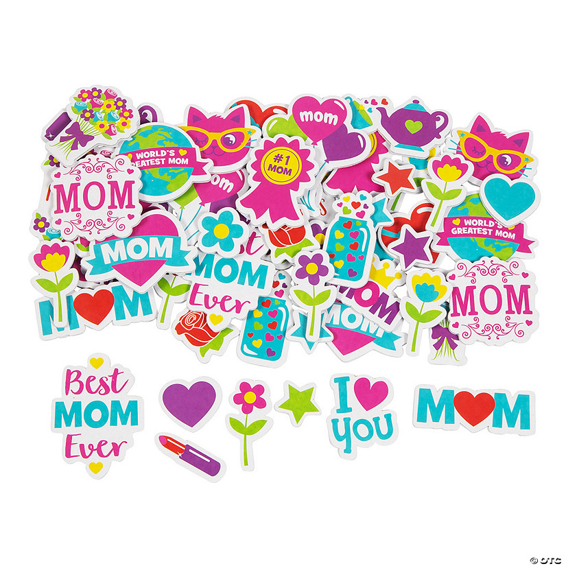 Bulk 300 Pc. Mother&#8217;s Day Self-Adhesive Shapes Image
