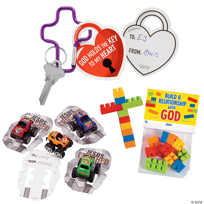 Bulk 300 Pc. Sunday School Valentine Exchange Toys Kit Image