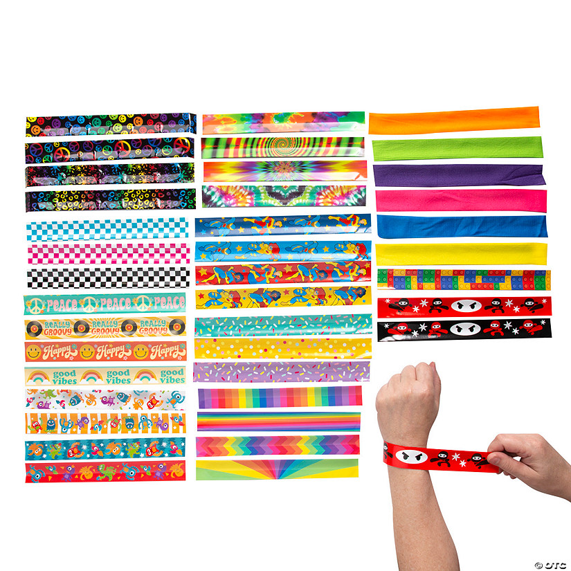 Bulk 302 Pc. Value Slap Bracelet Assortment Kit Image