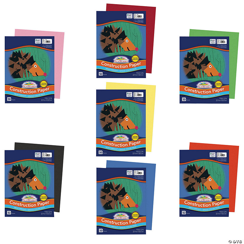 Bulk 350 Pc. Sunworks<sup>&#174;</sup> Construction Paper Color Assortment Image