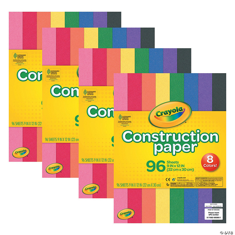 Bulk 384 Sheets of Crayola<sup>&#174;</sup> Assorted Colors 9" x 12" Construction Paper Image