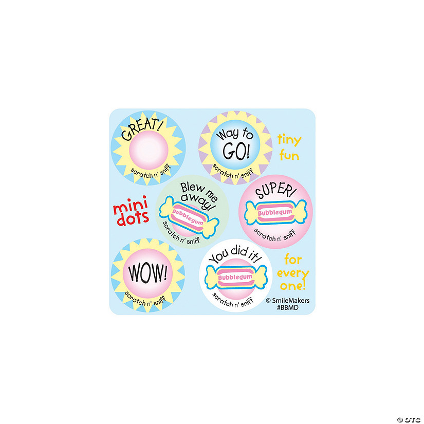 Bulk 450 Pc. Bubblegum Scented Mini Dot Stickers Image