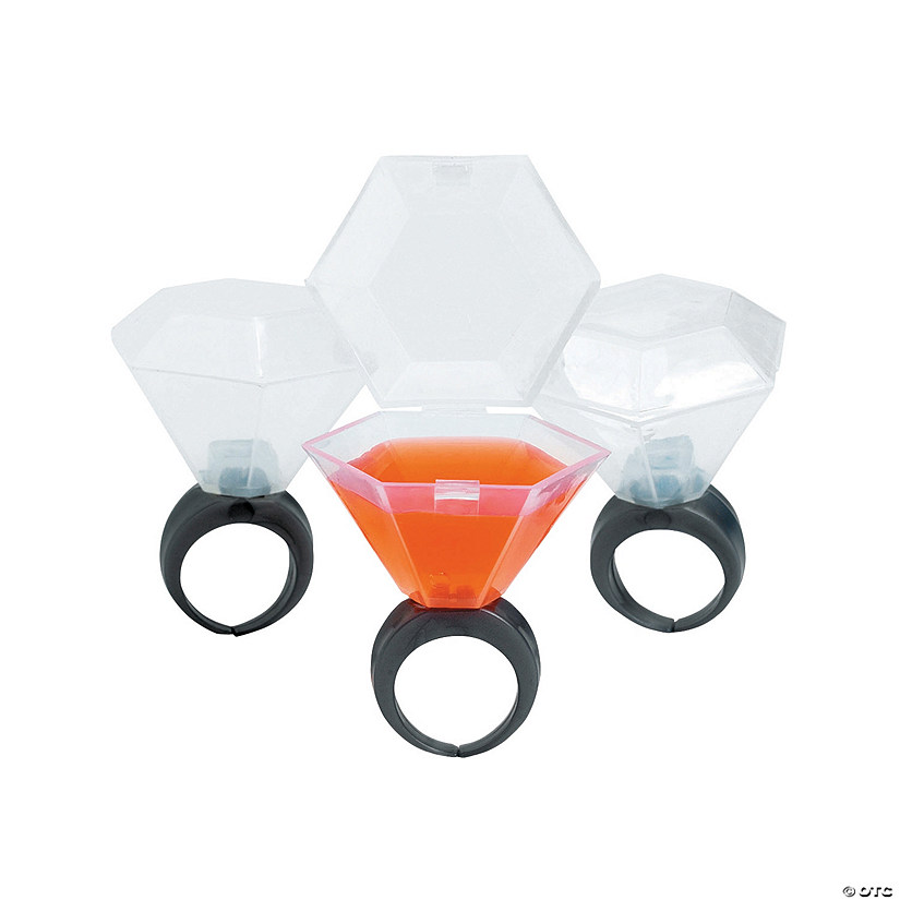 Bulk  48 Ct. Wedding Ring Plastic Shot Glasses Image