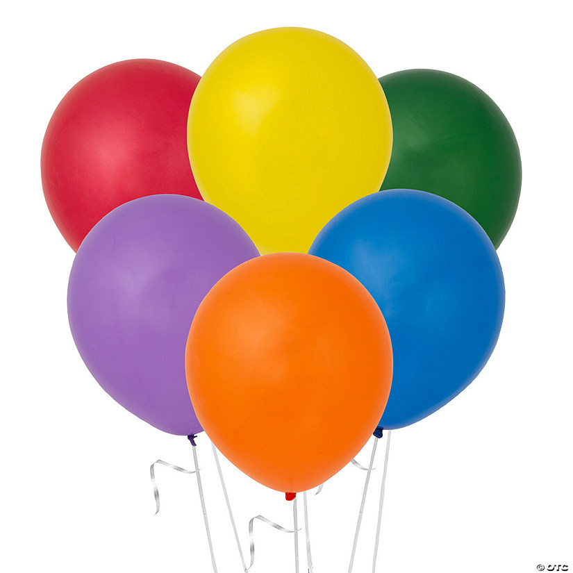 Bulk 48 Pc. 11" Bright Latex Balloons Image