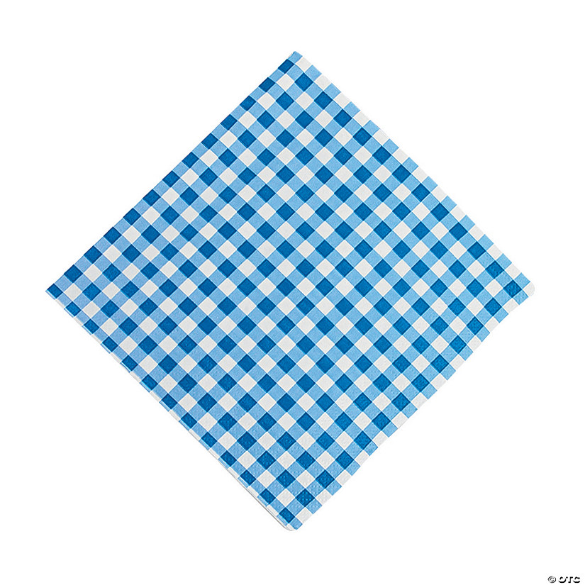 Bulk  48 Pc. Blue Gingham Luncheon Napkins Image